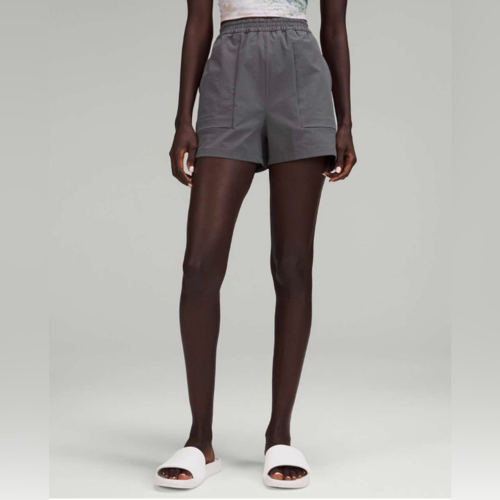 🍋Women’s Lululemon Lab Relaxed Fit Super High Rise Short 3"Size 10 AnchorW7CH7S🍋